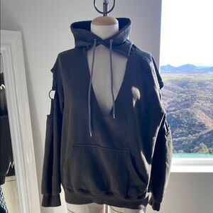 Green Emma & Sam cold shoulder hoodie!